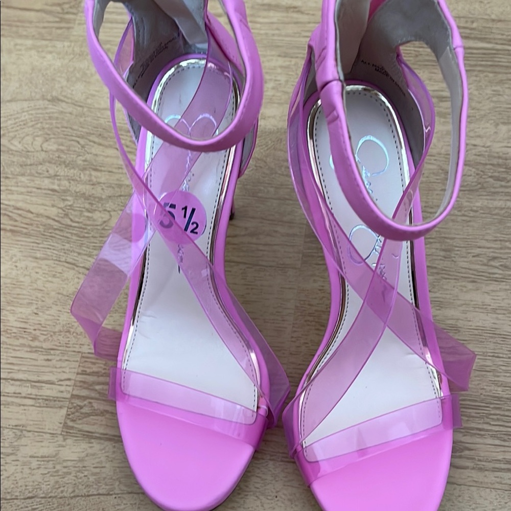 Jessica Simpson Pink Ombre Heels with Sleek Straps